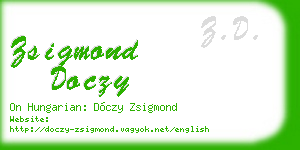 zsigmond doczy business card