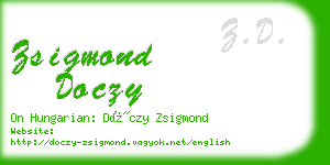 zsigmond doczy business card